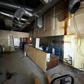 Interior demo debris cleared out
